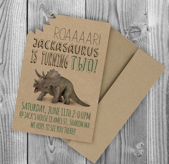 Invitations for jurassic world party