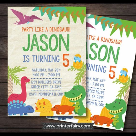 Invitations for jurassic world party