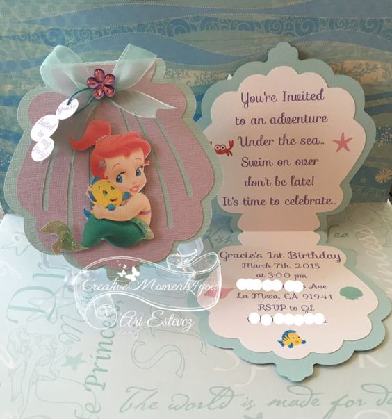 invitations for a girl's party 3 years old