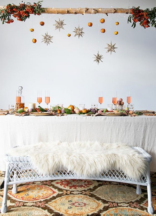 Orange Christmas table