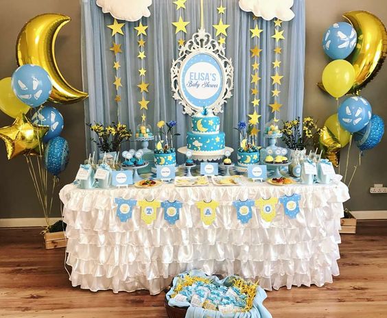 Ideas for a Baby Shower with a theme of stars and moons