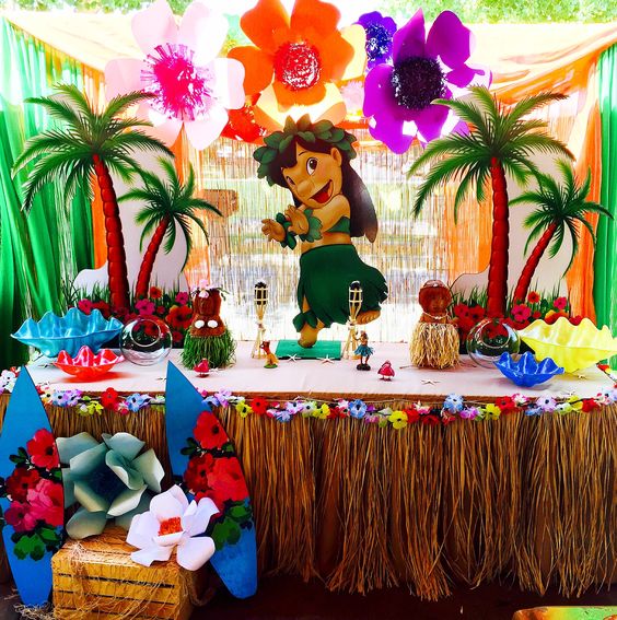 Lilo Rosa Y Stitch Decoraciones De Cumpleanos Para Ninas, Lilo Y Stitch  Party