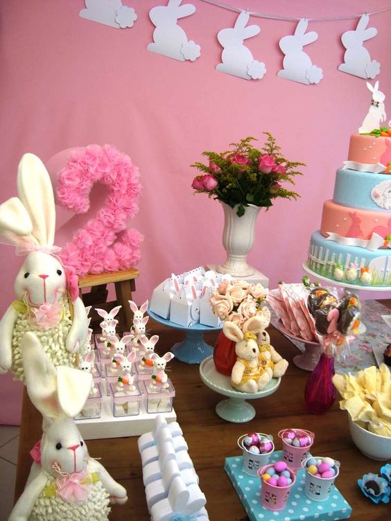 Ideas to decorate a children's rabbit party