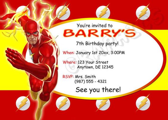 Invitations for children's flash party
