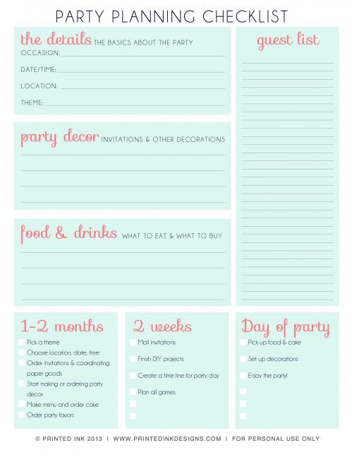 checklist to organize a baby shower 3