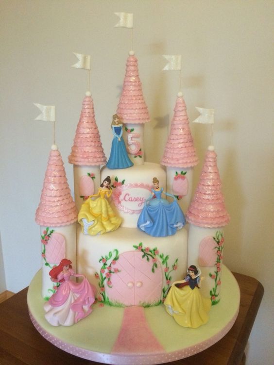 Designs of cakes with princesses theme