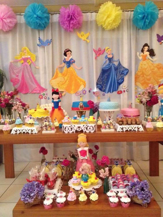 Disney Princess Theme Dessert Tables