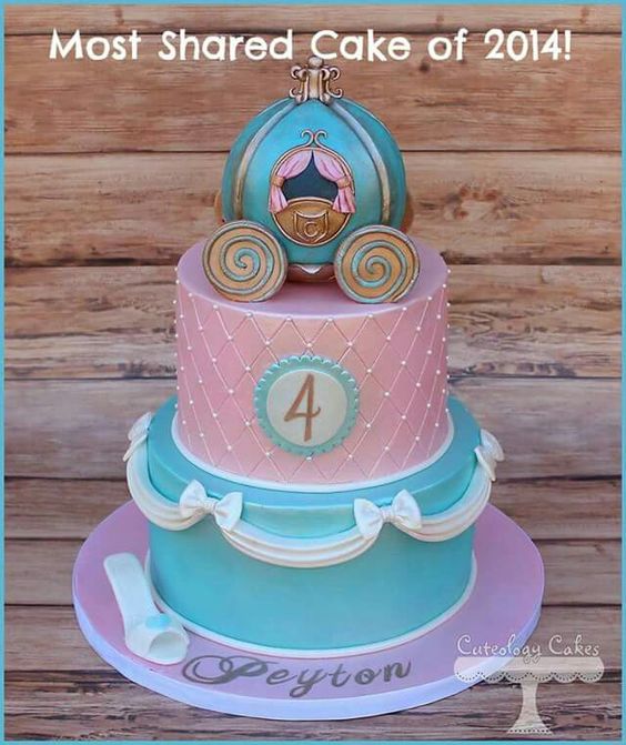 Cinderella fondant cake (2)