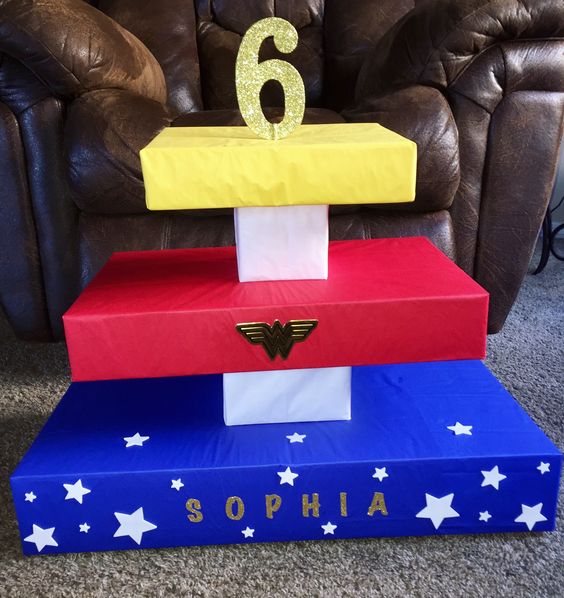 Personalized details for Wonder Woman Theme Party