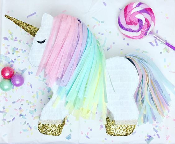 Piñatas for unicorn party