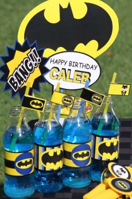 Personalized details for Batman themed party