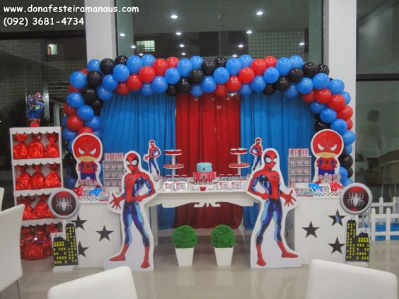 Spider-Man Theme Party Main Table