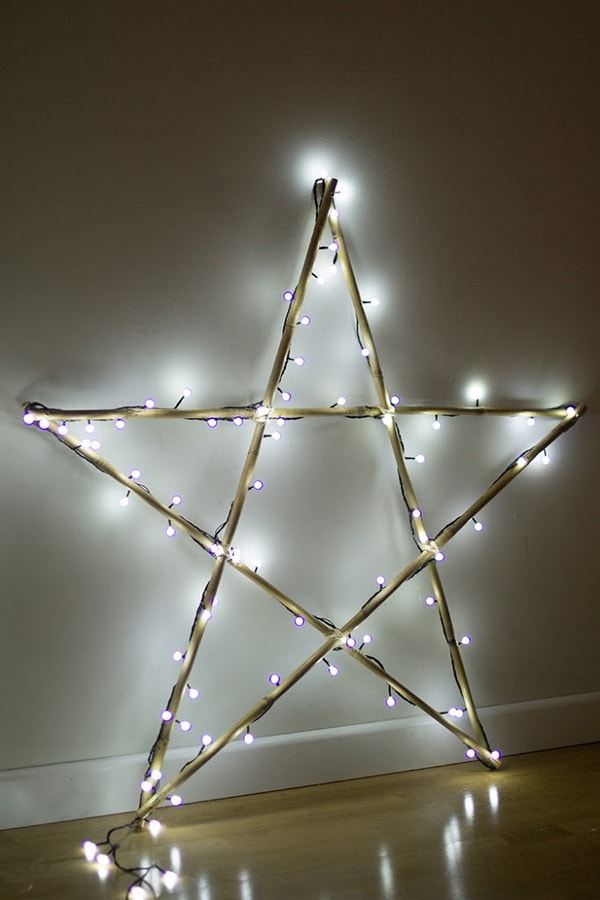 Christmas star with LED lights