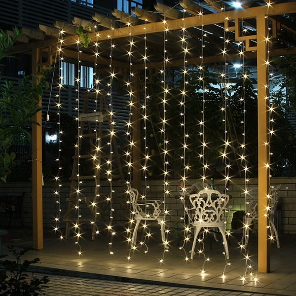 Christmas decoration for pergolas with LED lights