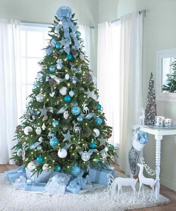 Turquoise in Christmas decoration