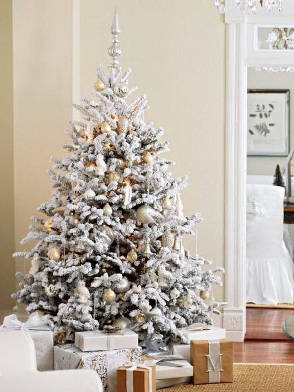 Christmas tree in silver colour