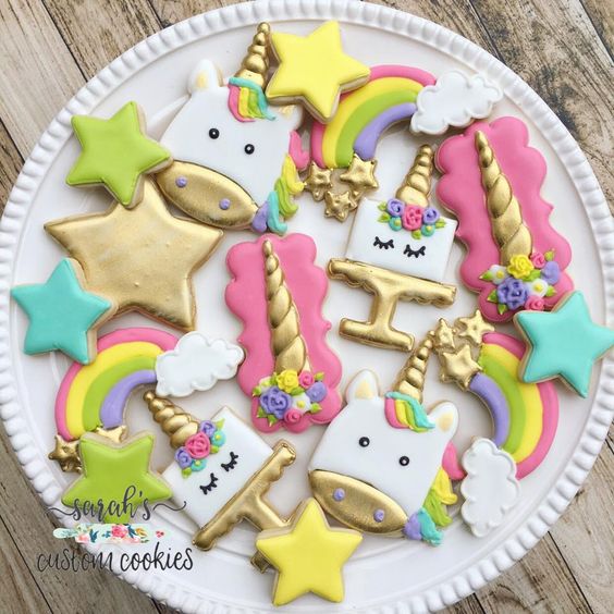 Decorated biscuits for baby shower