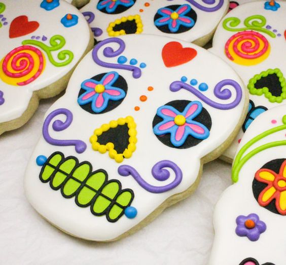 Decorated cookies for the day of the dead