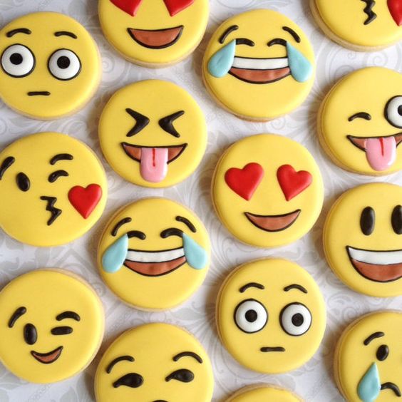 Emoji biscuits for parties 