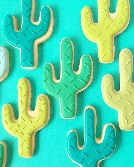 Ideas to decorate artisan cactus biscuits