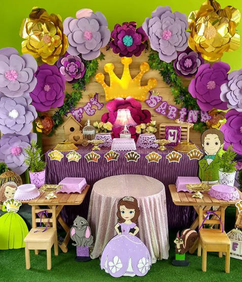 Princess sofia dessert tables