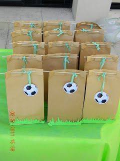 Children's party with a football theme