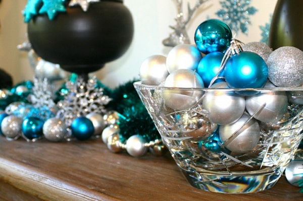 Christmas decoration in blue