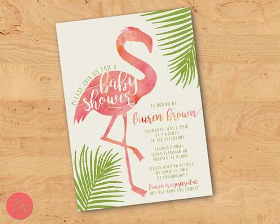 Flamingo baby shower
