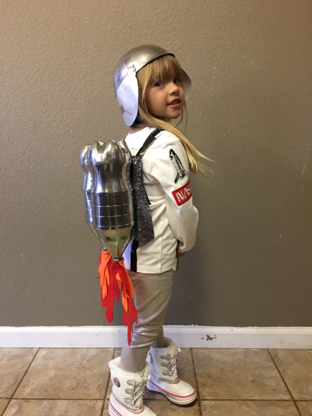 improvised children's astronaut costume