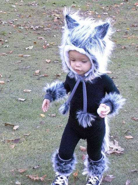 children's wolf costume with overalls