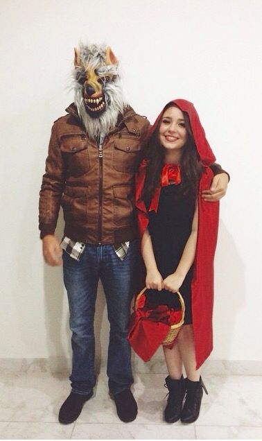 big wolf couple costume and little hood