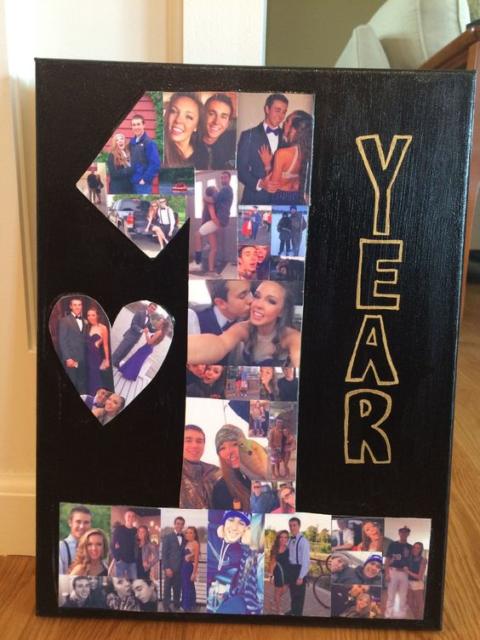 Surprise for girlfriend: frame with photos