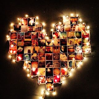 Surprise for girlfriend: heart of photos