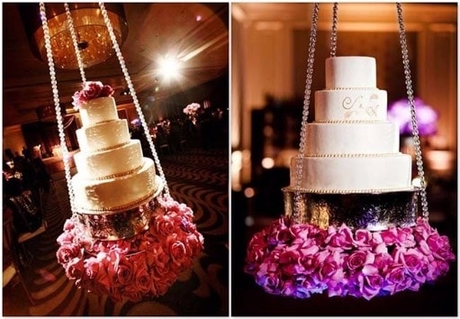 The white cake is the best option for wedding parties