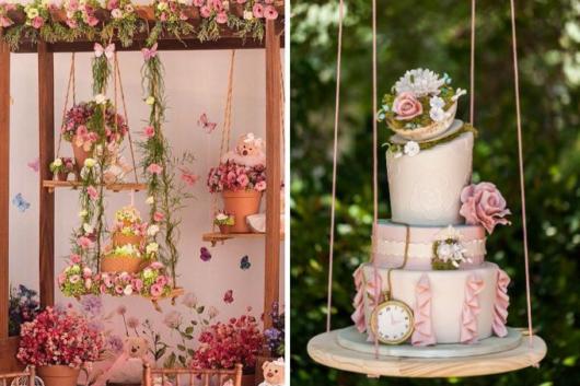 From the simplest to the most sophisticated, there are several suspended cake models to choose from