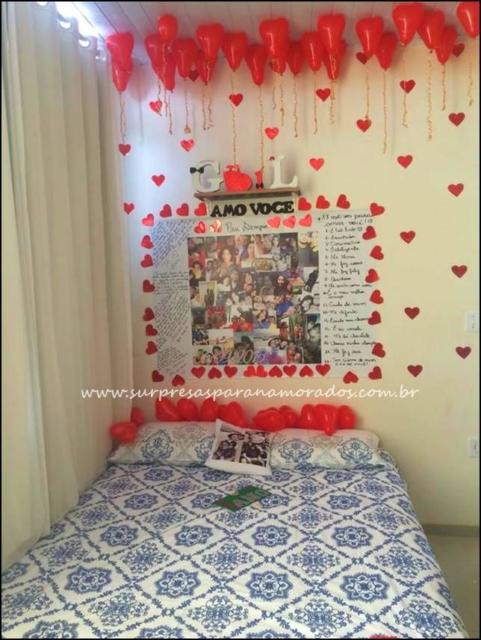 Birthday surprise for husband: Romantic room 