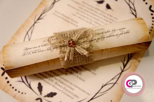 Parchment Invitation: Wedding