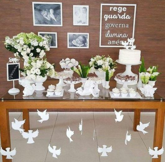 Christening decoration: Rustic with angel