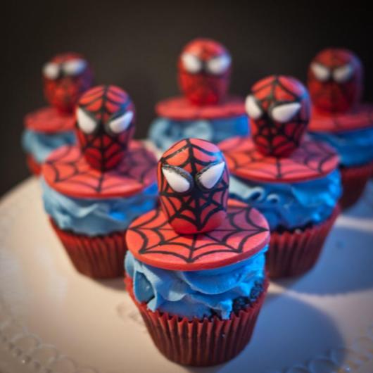 Custom Spiderman Cupcake