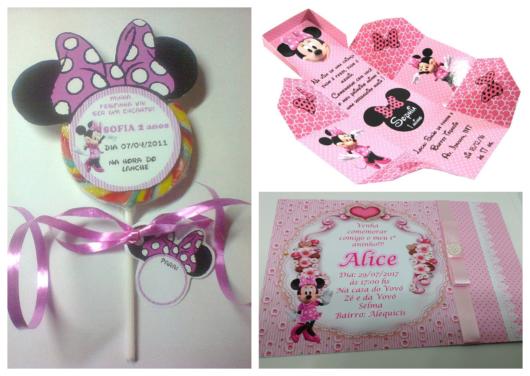 There are different invitations from Minnie