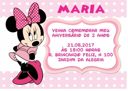 Pink Minnie Invitation with Polka Dots