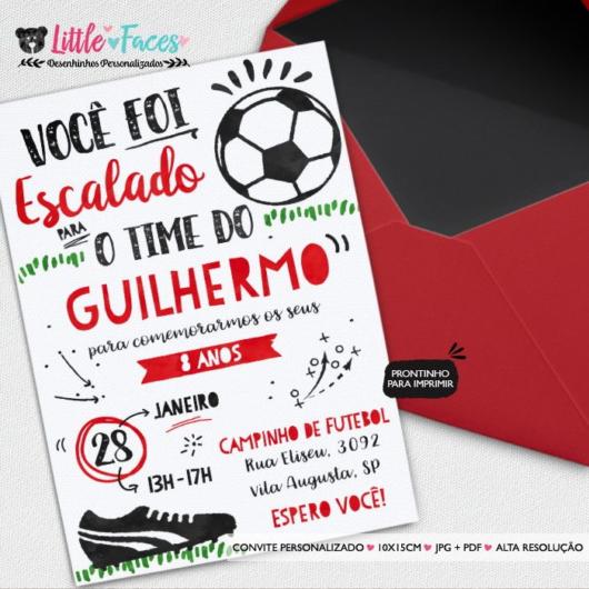 A cool and different design will leave your Flamengo invitation with an original and exclusive look
