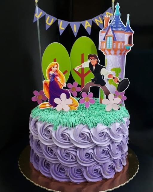See what a beautiful cake from Rapunzel