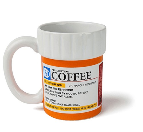Themed and personalized mug as if it were medicine leaflet