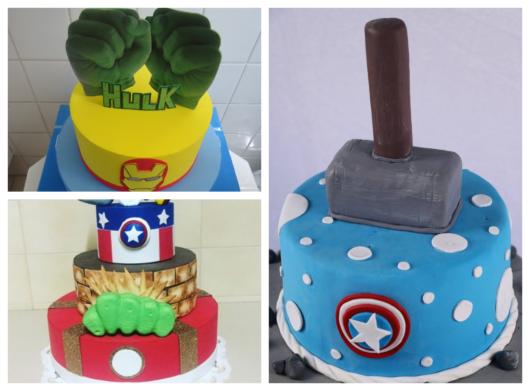 Fancy the details to create a creative Avengers stage cake
