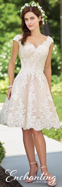 Day Wedding Dress: Short with lace