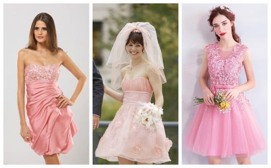 Look very feminine at your wedding with a short dress