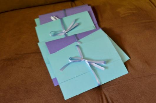 Simple tiffany blue invitation envelope