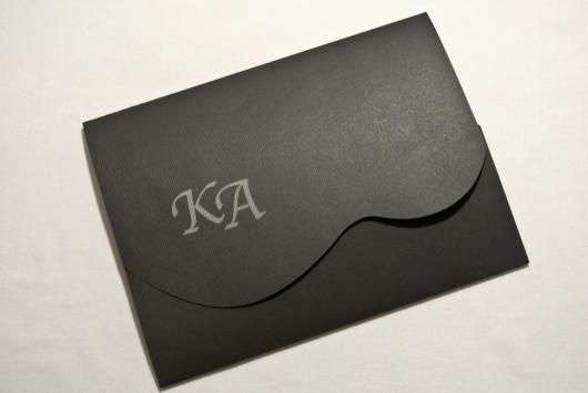 Black simple invitation envelope