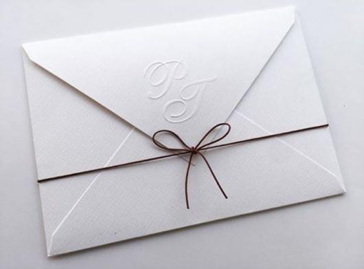 Embossed Wedding Invitation Envelope